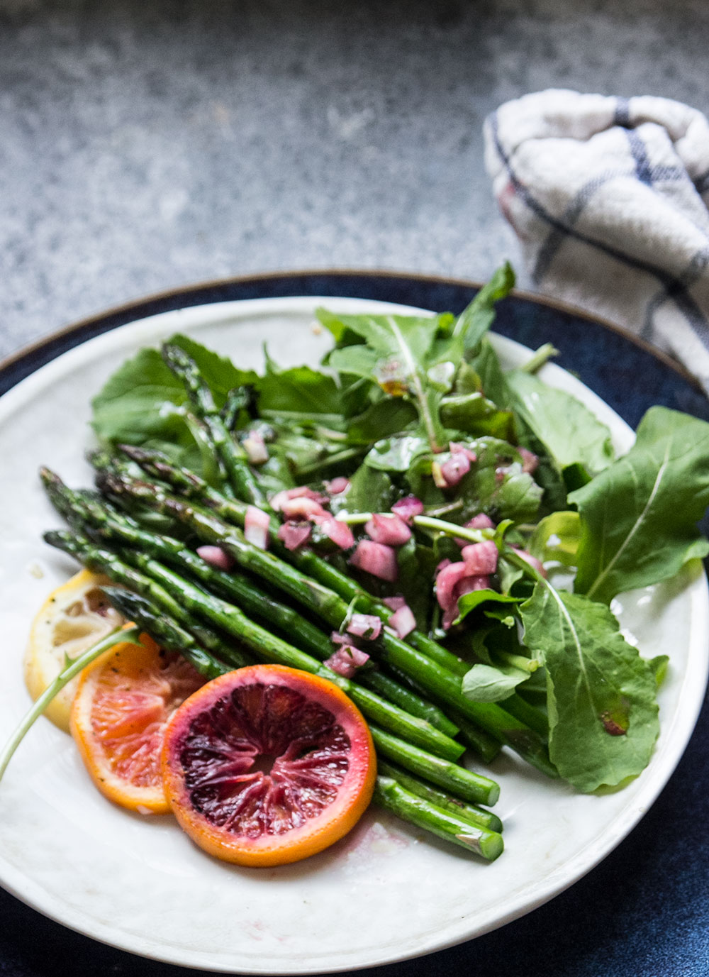 Oven Roasted Asparagus With Blood Orange Vinaigrette - The Tomato Tart