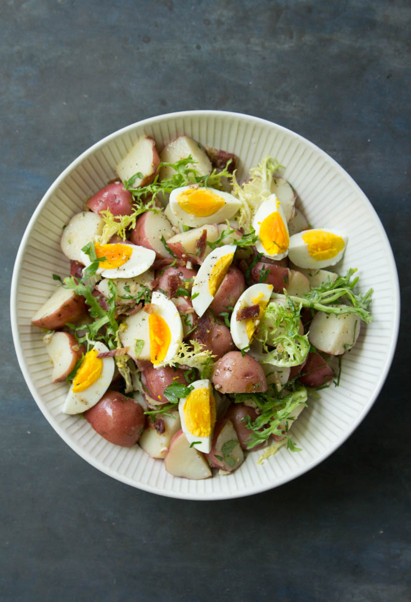 French Potato Salad with Warm Bacon Vinaigrette The